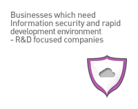 Businesses which need Information security and rapid development environment - R&D focused companies